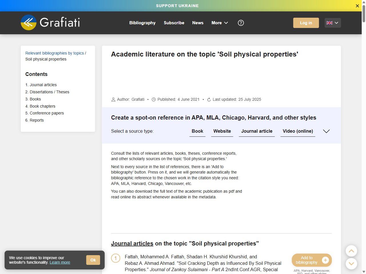 Preview of Bibliographies: 'Soil physical properties' - Grafiati