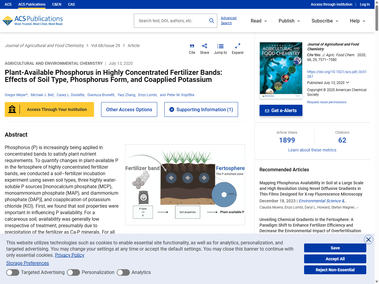 Preview of Complex Forms of Soil Organic Phosphorus–A Major Component of Soil Phosphorus | Environmental Science & Technology - ACS Publications