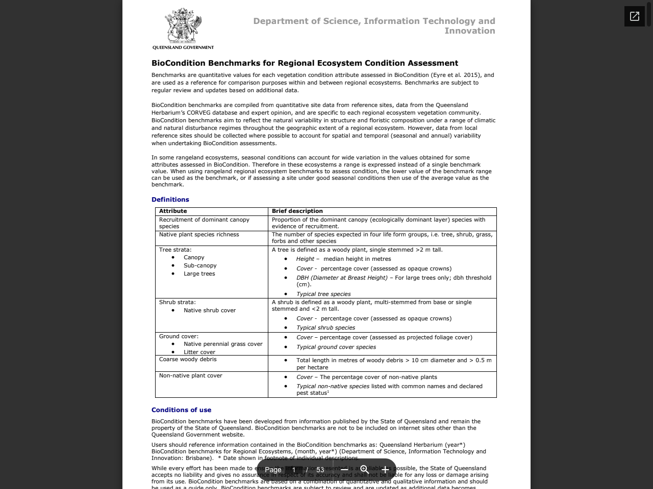 Preview of BioCondition Benchmarks for Regional Ecosystem ... - WordPress.com, accessed August 3, 2025, 