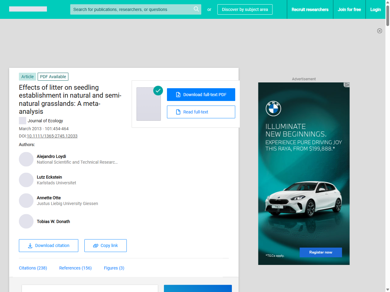 Preview of Effects of litter on seedling establishment in natural and semi-natural grasslands: A meta-analysis - ResearchGate, accessed May 12, 2025