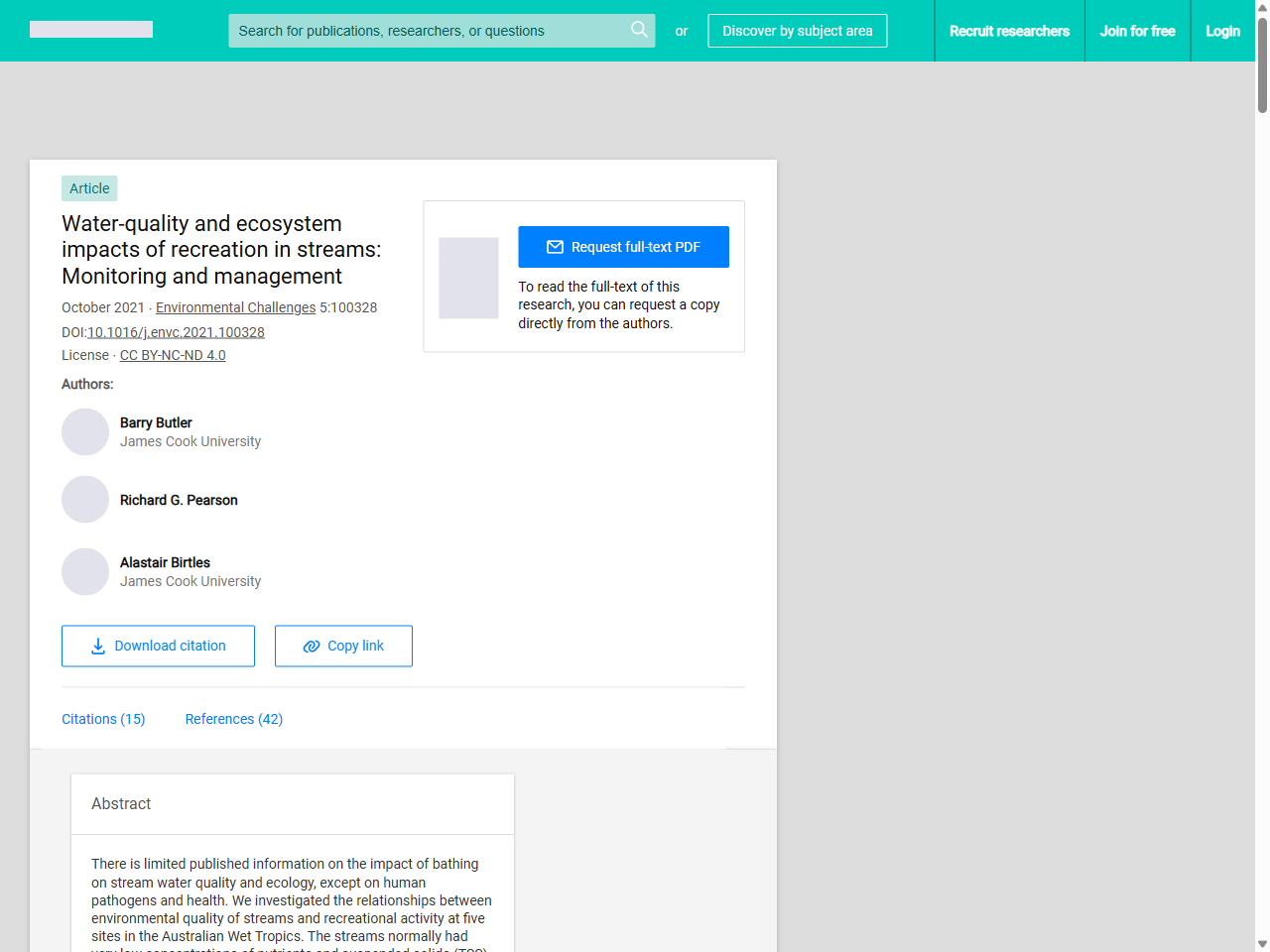 Preview of Water-quality and ecosystem impacts of recreation in streams: Monitoring and management, accessed July 22, 2025