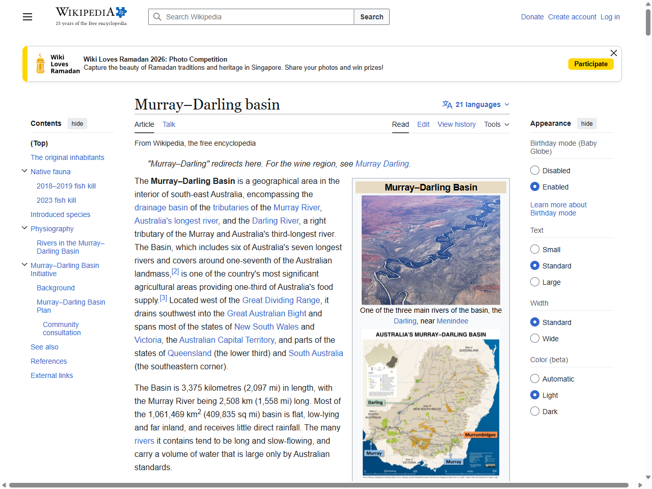 Preview of Murray2Darling basin - Wikipedia, accessed August 17, 2025