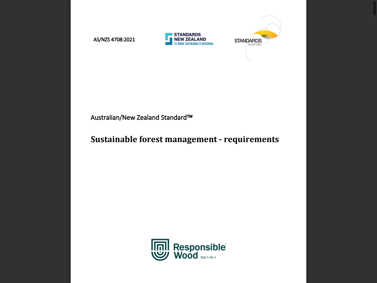 Preview of Sustainable forest management - requirements - PEFC