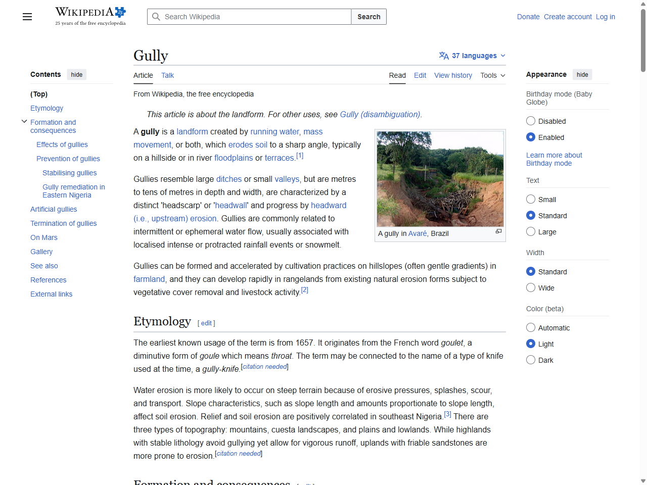 Preview of Gully - Wikipedia, accessed July 18, 2025