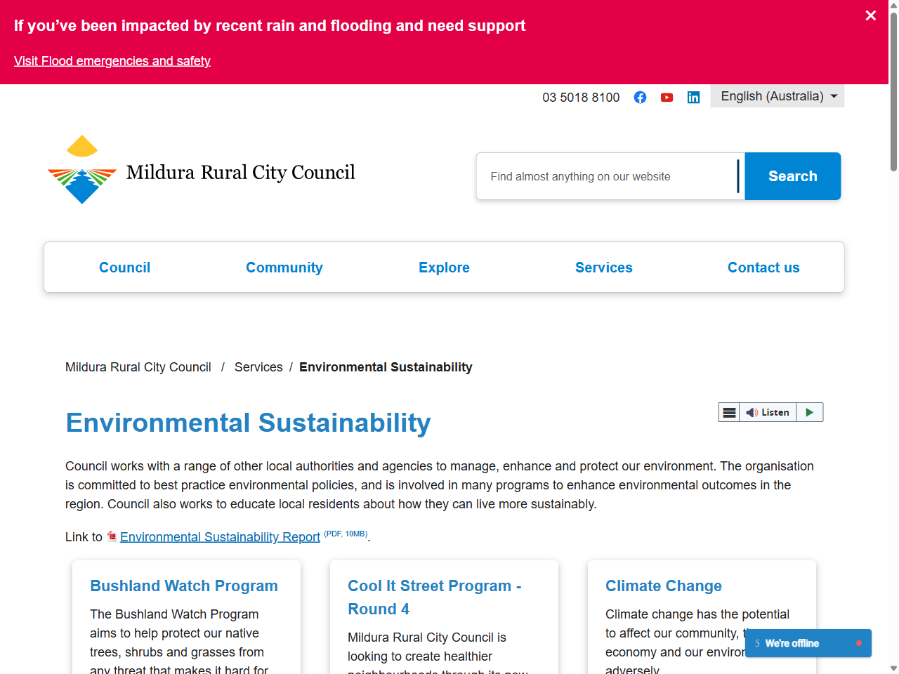 Preview of Environmental Sustainability - Mildura Rural City Council, accessed July 13, 2025
