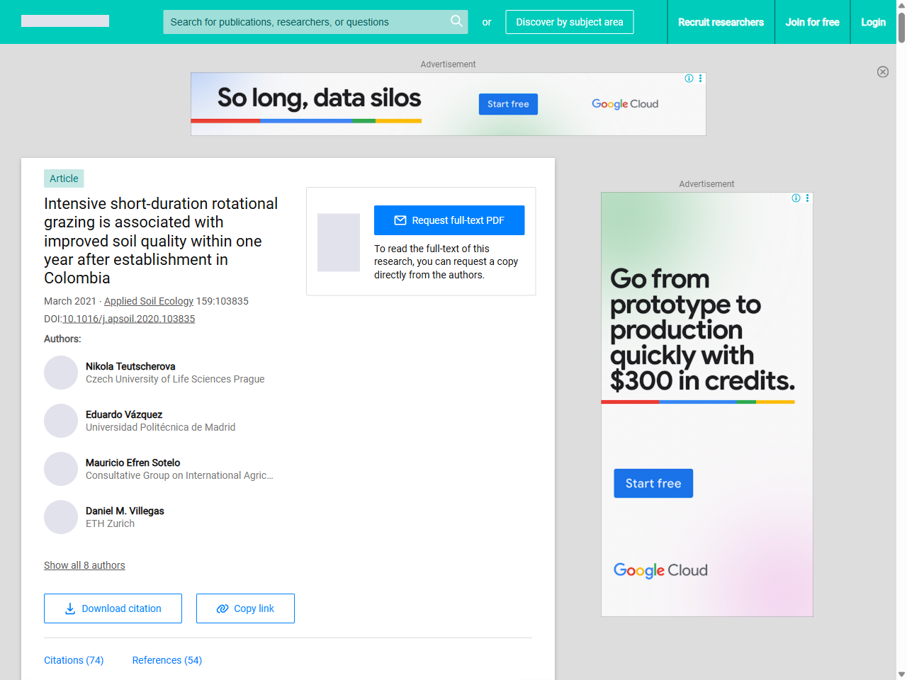 Preview of Intensive short-duration rotational grazing is associated with improved soil quality within one year after establishment in Colombia - ResearchGate