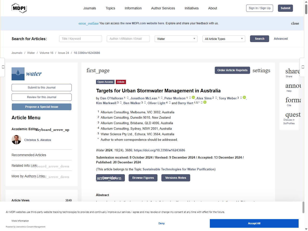 Preview of Targets for Urban Stormwater Management in Australia - MDPI, accessed July 21, 2025