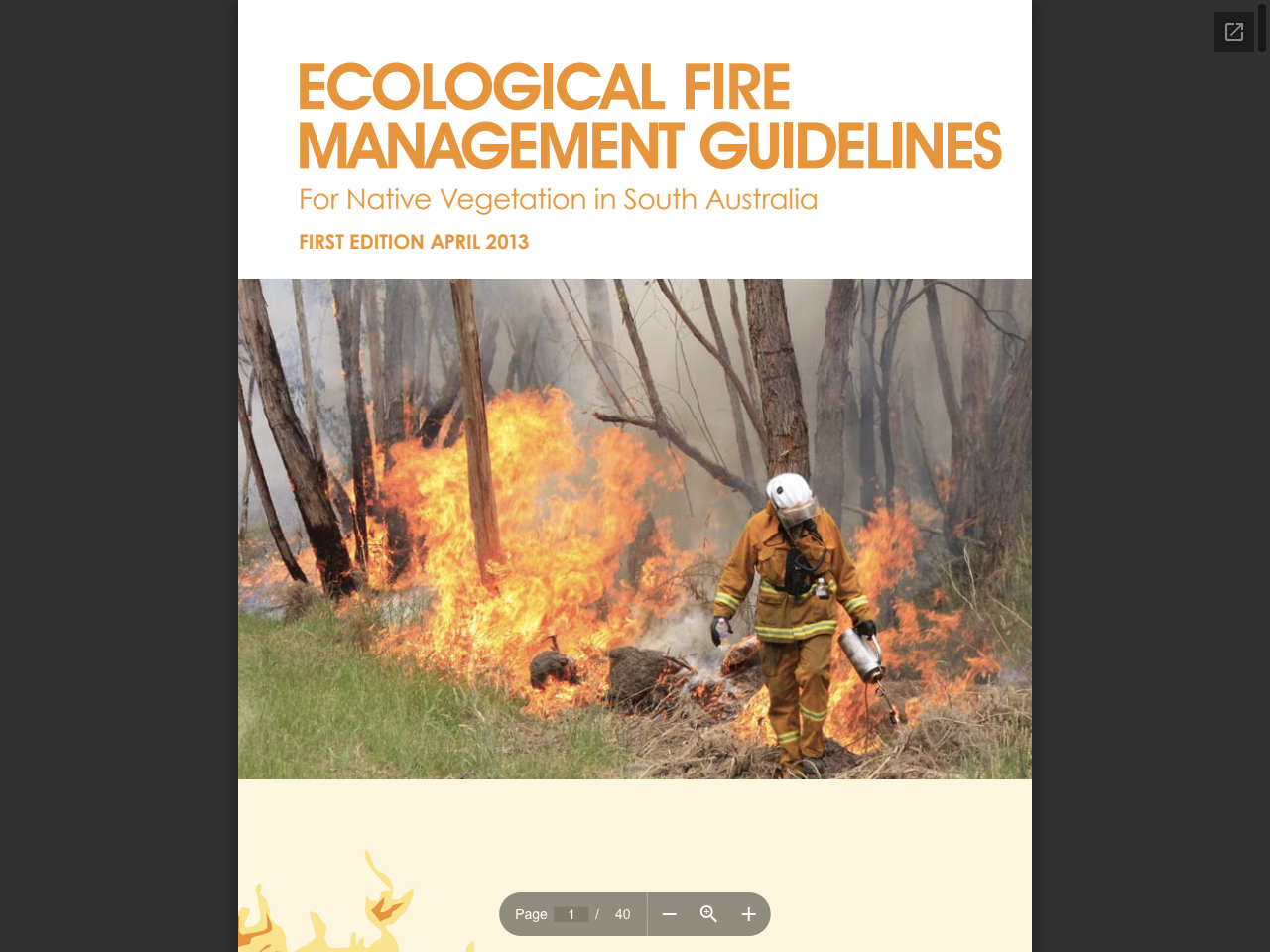 Preview of Ecological FirE ManagEMEnt guidElinEs - Department for Environment and Water, accessed July 12, 2025,