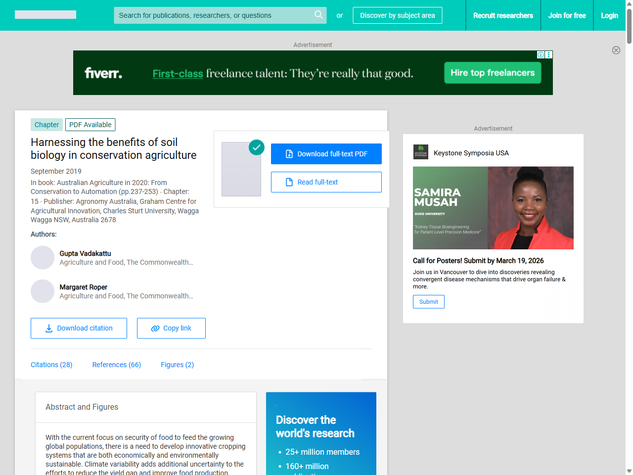 Preview of Harnessing the benefits of soil biology in conservation agriculture - ResearchGate, accessed July 18, 2025