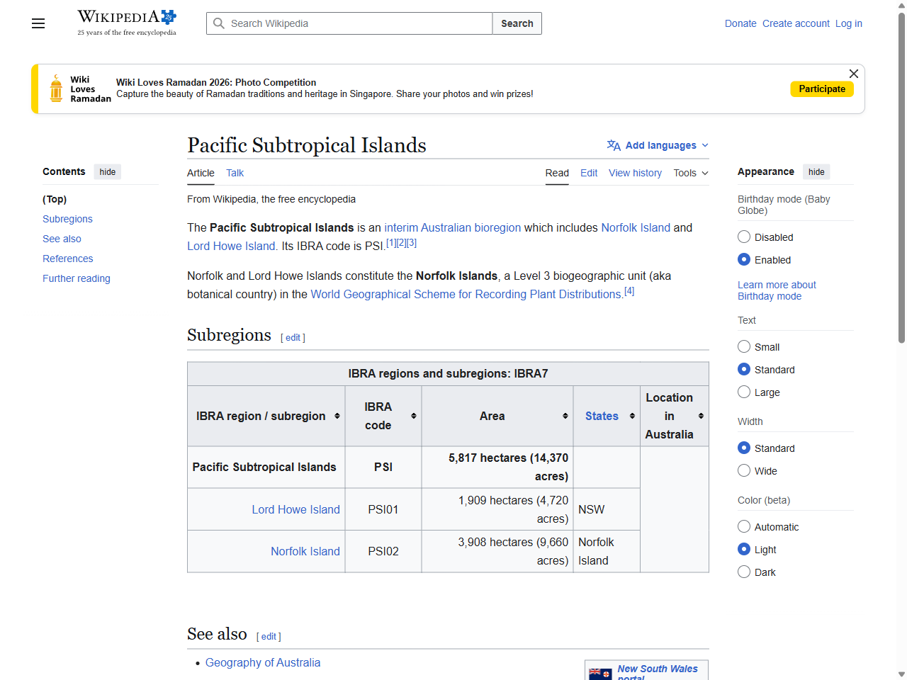 Preview of Pacific Subtropical Islands - Wikipedia, accessed July 27, 2025,