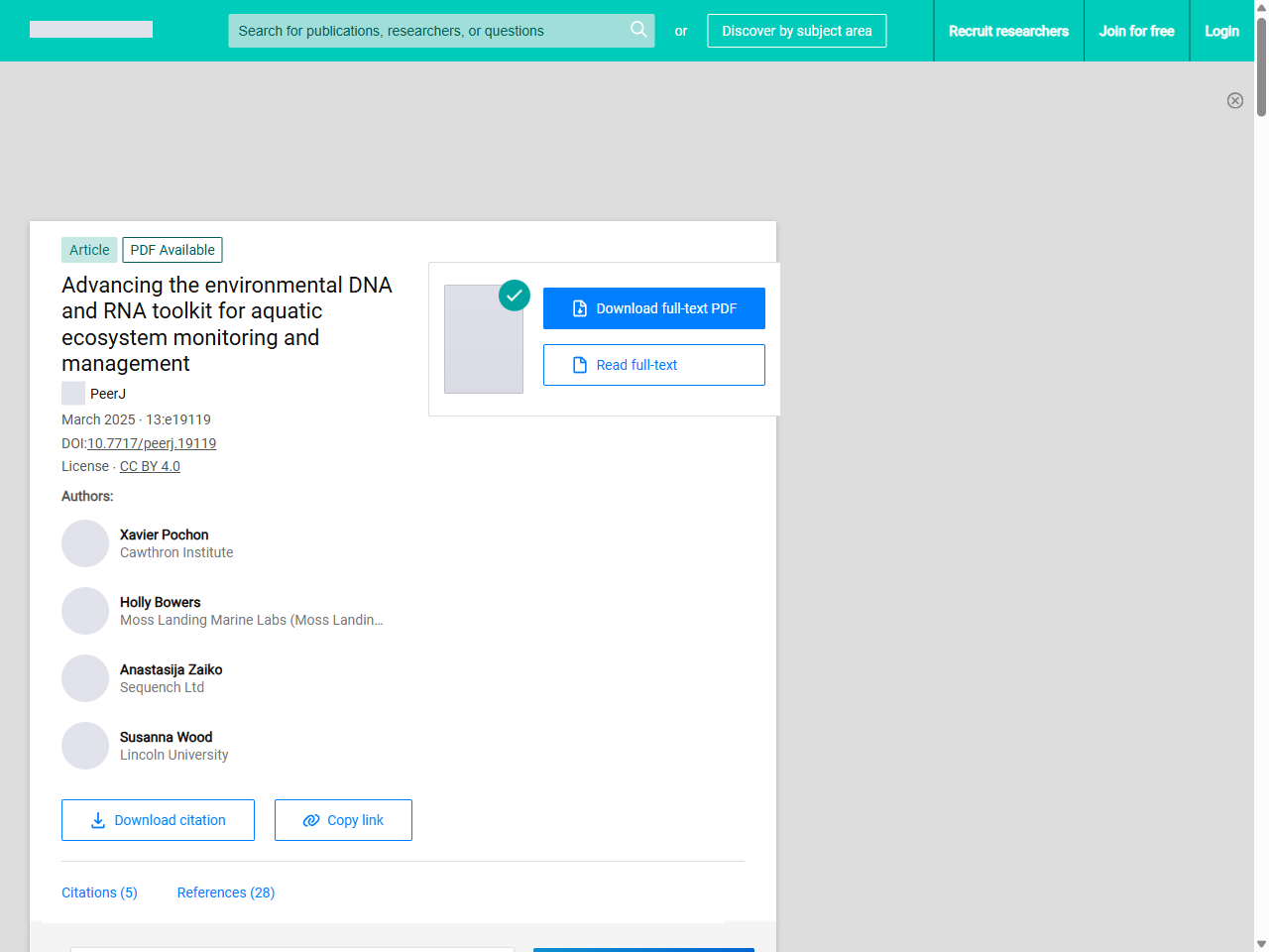 Preview of Prospects and challenges of environmental DNA (eDNA ... - Frontiers, accessed July 21, 2025,