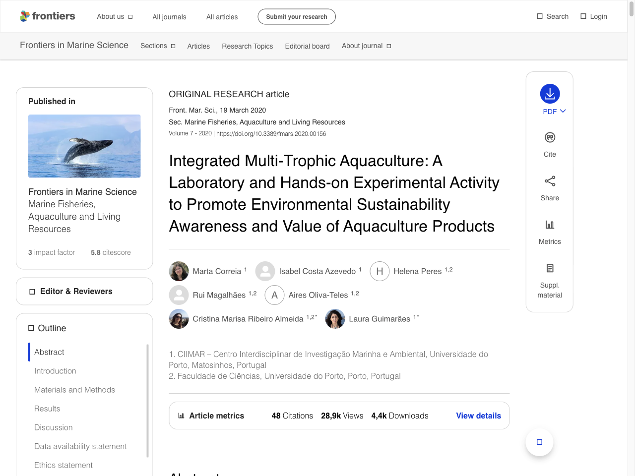 Preview of Integrated Multi-Trophic Aquaculture: A Laboratory and Hands-on Experimental Activity to Promote Environmental Sustainability Awareness and Value of Aquaculture Products - Frontiers, accessed August 1, 2025