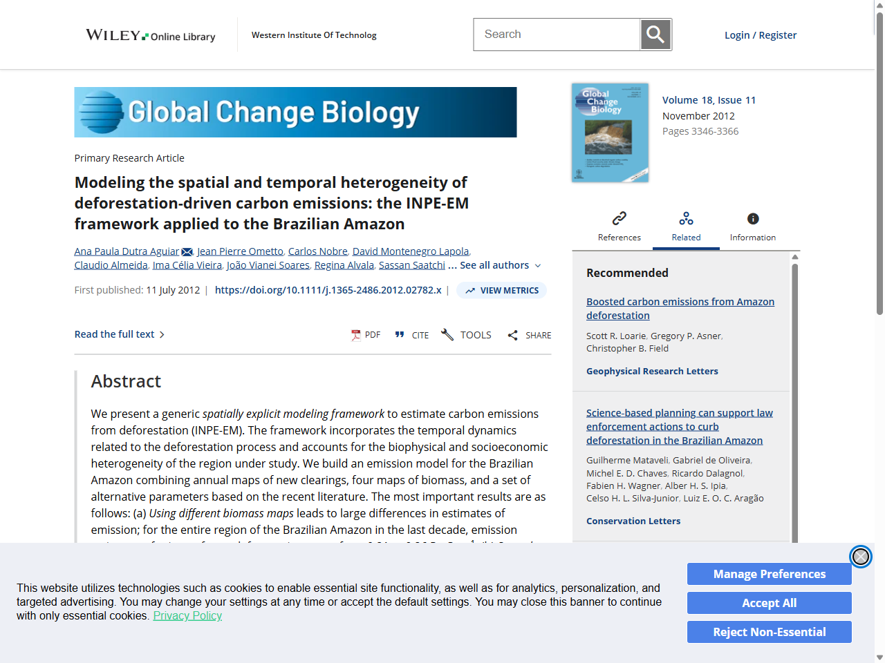 Preview of A global analysis of soil microbial biomass carbon, nitrogen and phosphorus in terrestrial ecosystems