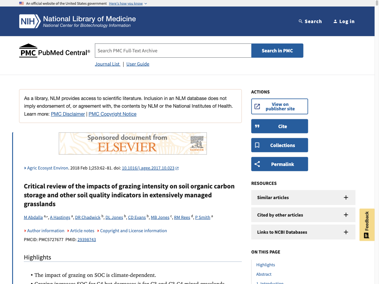 Preview of Critical review of the impacts of grazing intensity on soil organic carbon storage and other soil quality indicators in extensively managed grasslands - PubMed Central, accessed August 5, 2025, 