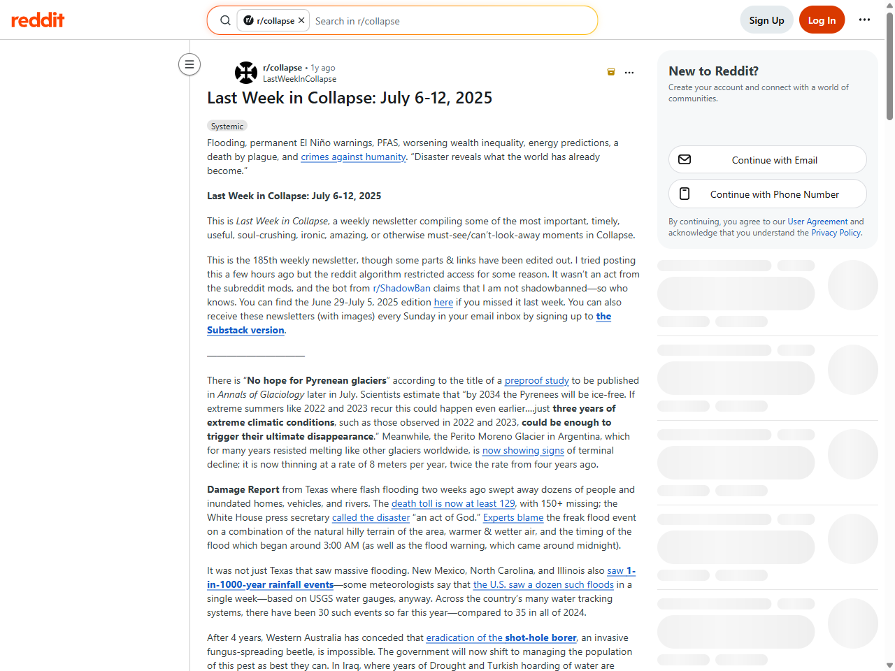 Preview of Last Week in Collapse: July 6-12, 2025 - Reddit, accessed July 23, 2025, 