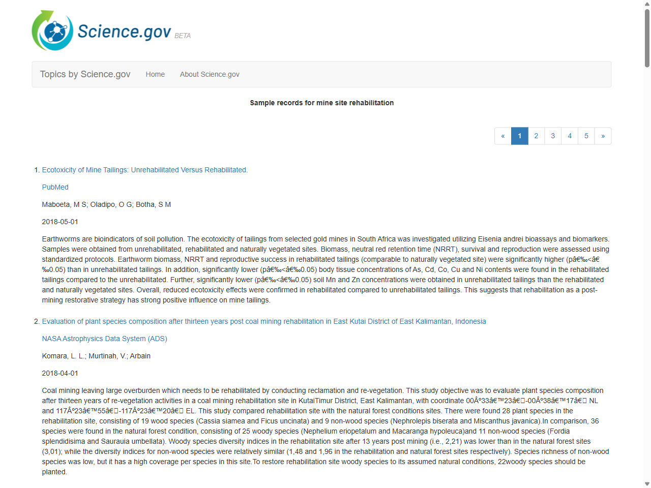 Preview of mine site rehabilitation: Topics by Science.gov, accessed July 21, 2025,