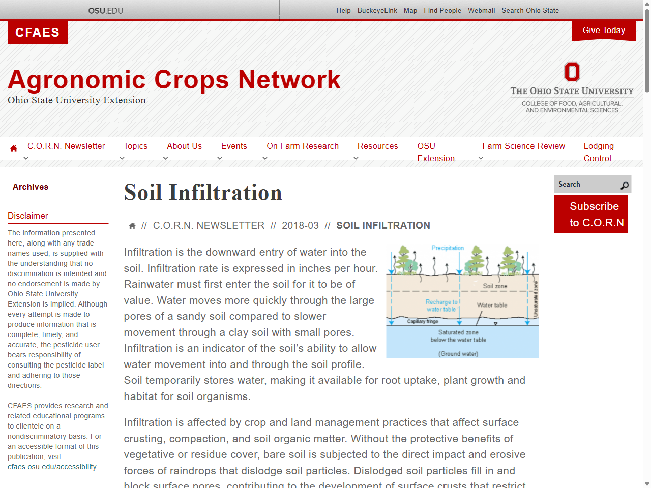 Preview of Soil Infiltration | Agronomic Crops Network - The Ohio State University, accessed July 6, 2025,