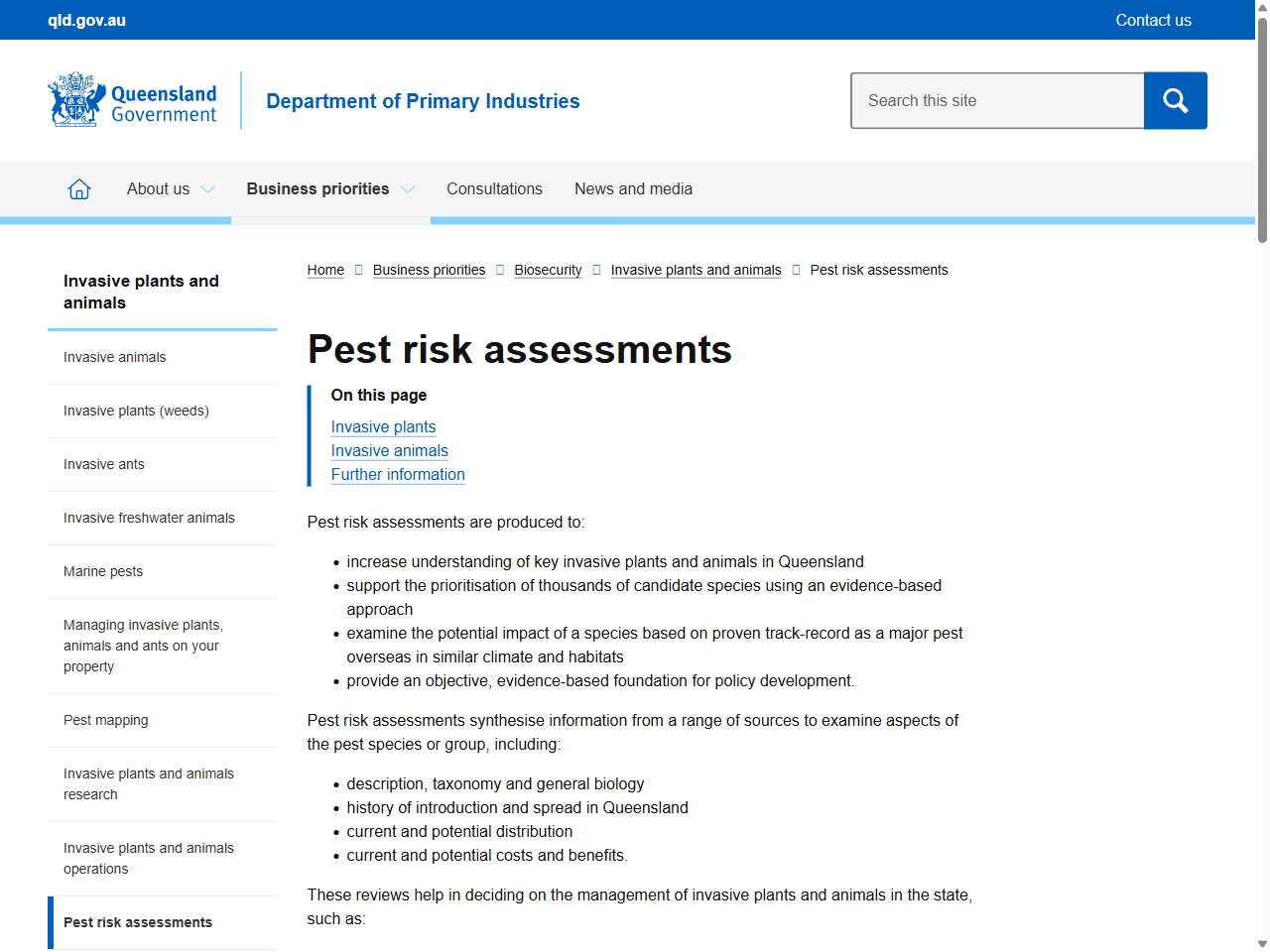 Preview of Managing invasive species | Queensland Audit Office, accessed July 23, 2025