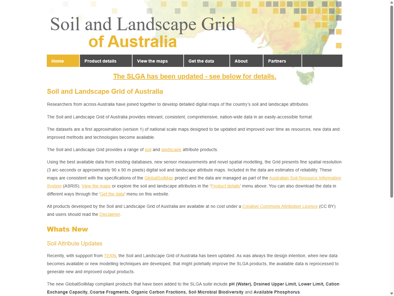 Preview of Soil and Landscape Grid of Australia - esoil.io, accessed July 13, 2025