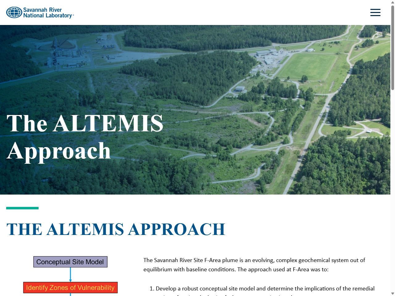 Preview of The ALTEMIS Approach - Savannah River National Laboratory, accessed July 24, 2025