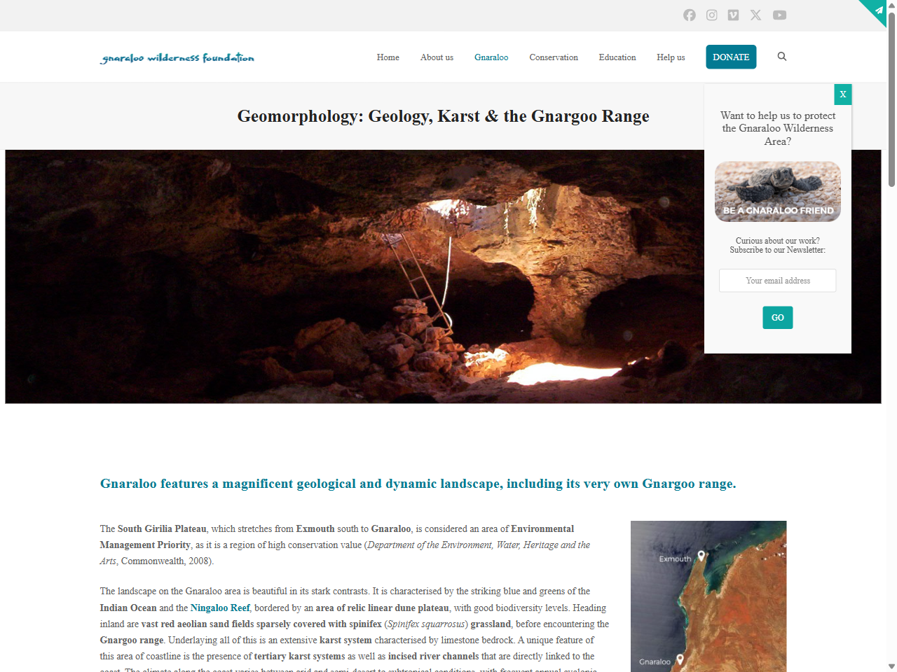 Preview of Geomorphology: Geology, Karst & the Gnargoo Range - Gnaraloo Wilderness Foundation, accessed July 26, 2025,