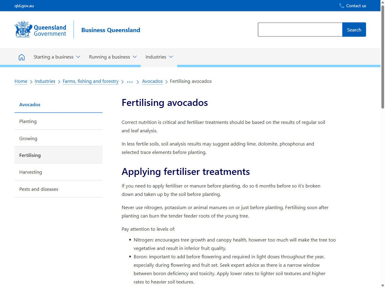 Preview of Fertilising avocados | Business Queensland, accessed July 16, 2025,