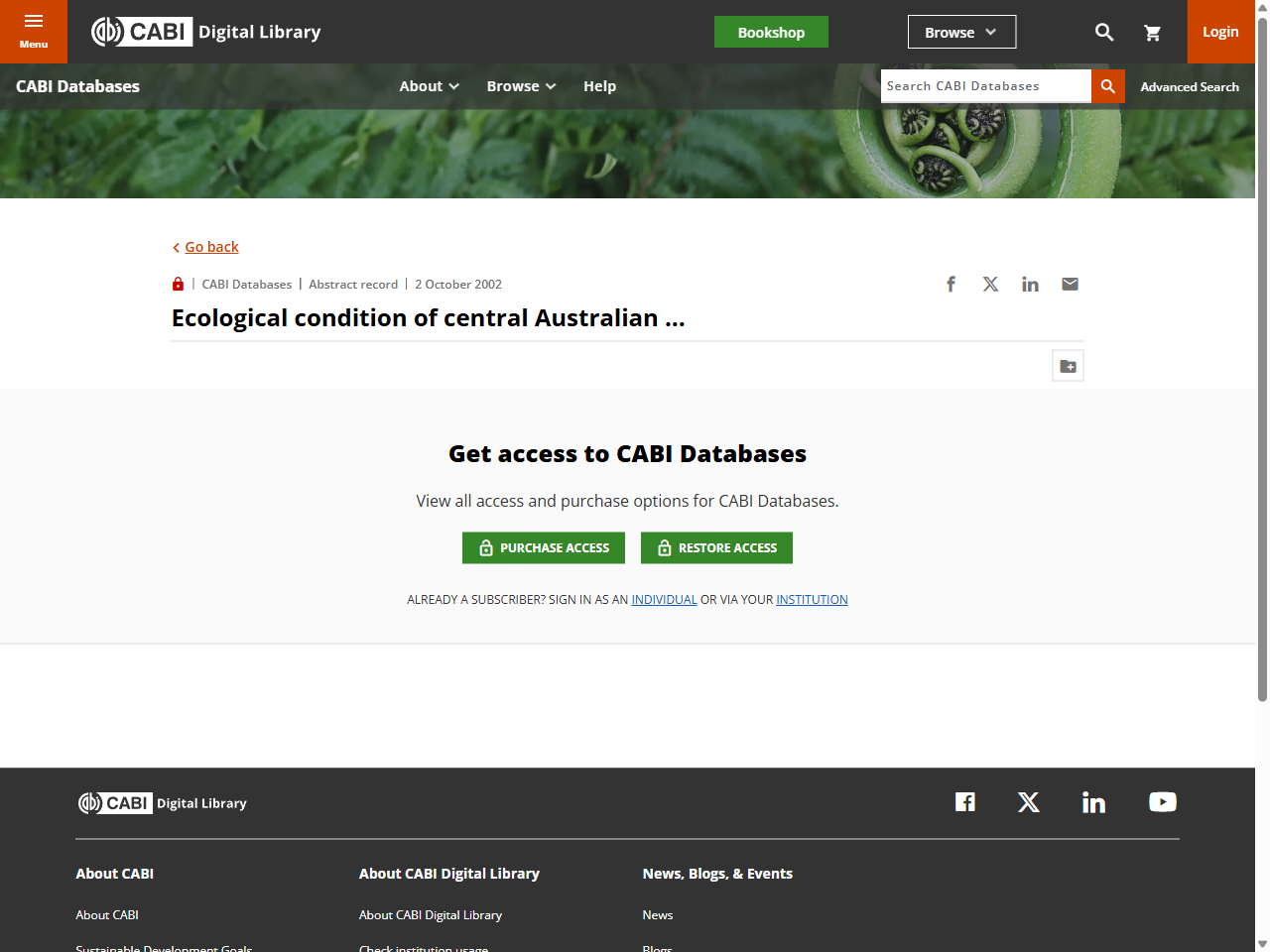 Preview of Boom and bust for biodiversity in arid Australia