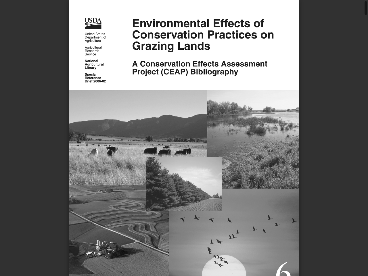 Preview of Environmental Effects of Conservation Practices on Grazing Lands - USDA ARS