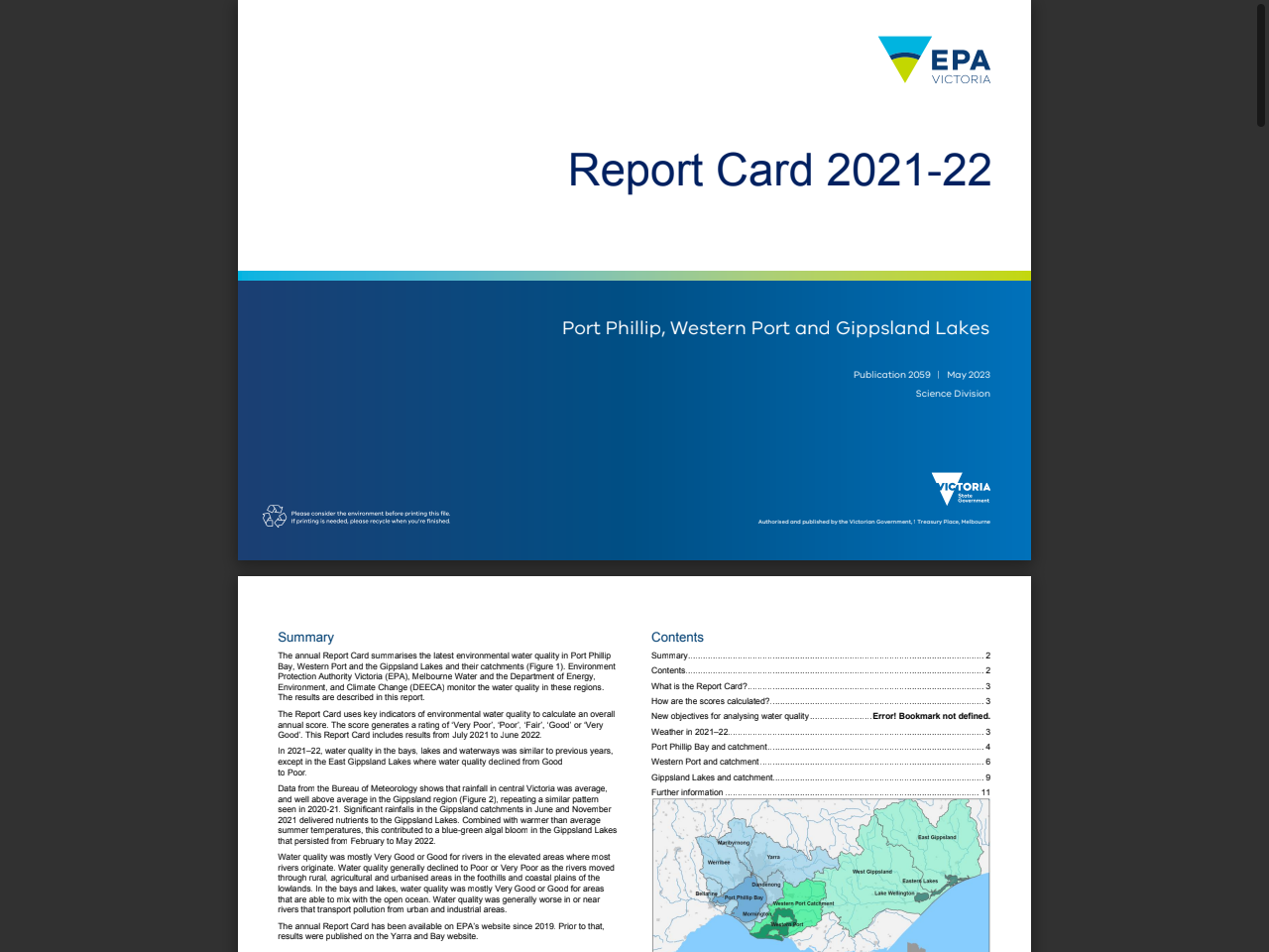 Preview of Report Card 2021-22 - EPA Victoria, accessed August 10, 2025,