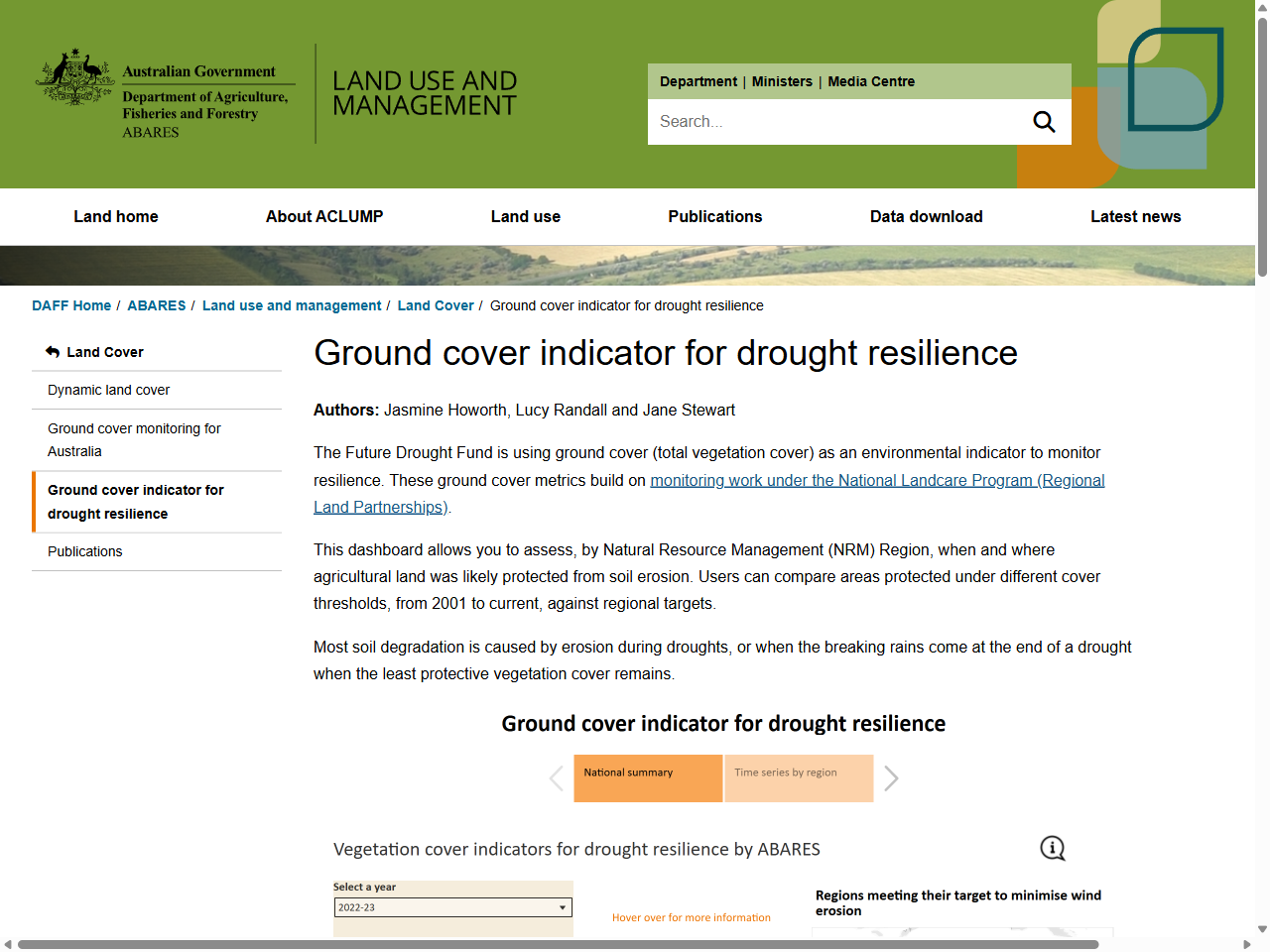 Preview of Ground cover monitoring for Australia - DAFF, accessed July 16, 2025