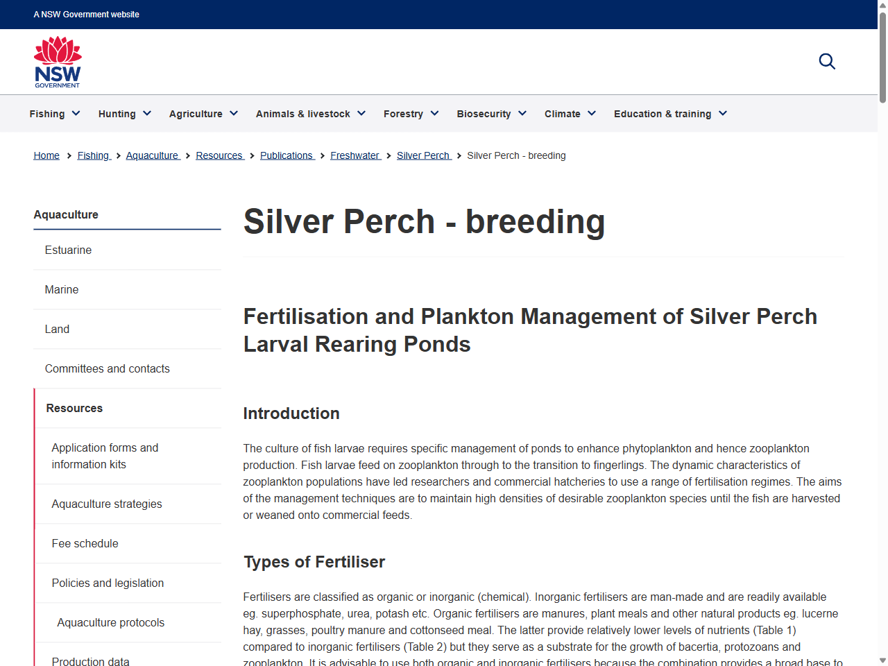 Preview of Silver Perch - breeding - NSW Department of Primary Industries, accessed August 10, 2025