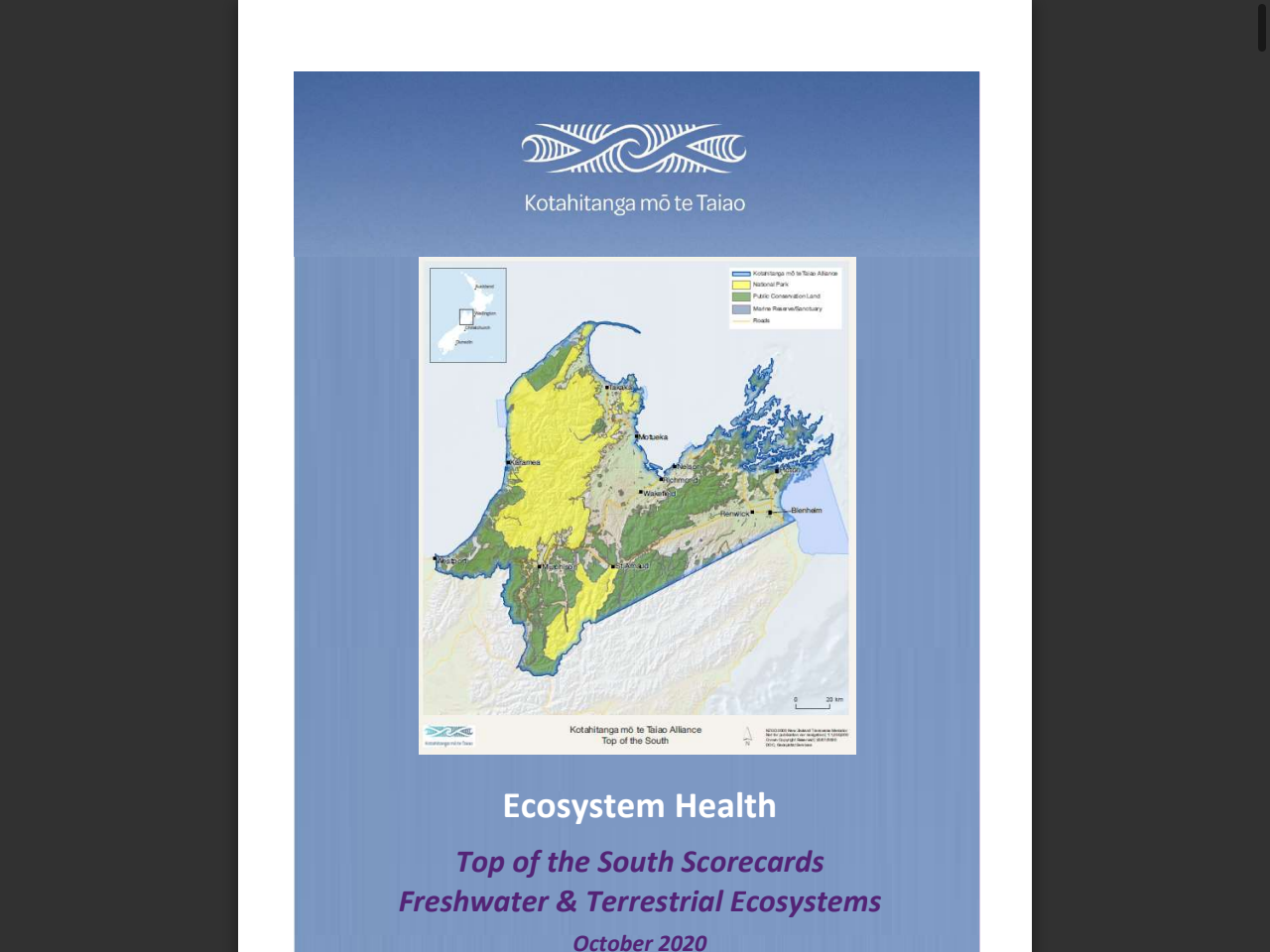 Preview of Ecosystem Health - Top of the South Scorecards Freshwater & Terrestrial Ecosystems - The Nature Conservancy, accessed on May 25, 2025,