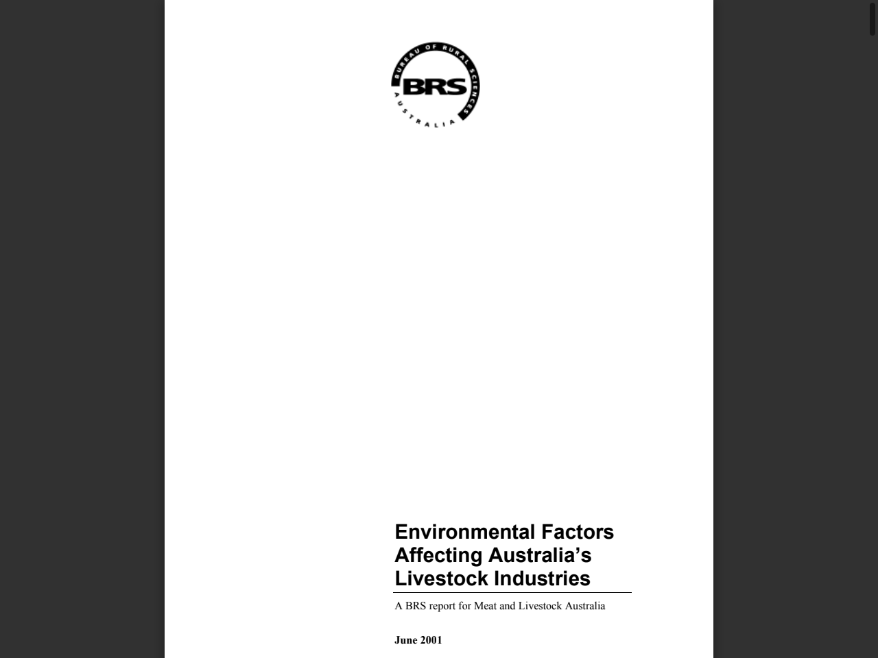 Preview of Environmental Factors Affecting Australia's Livestock Industries - MLA, accessed August 8, 2025