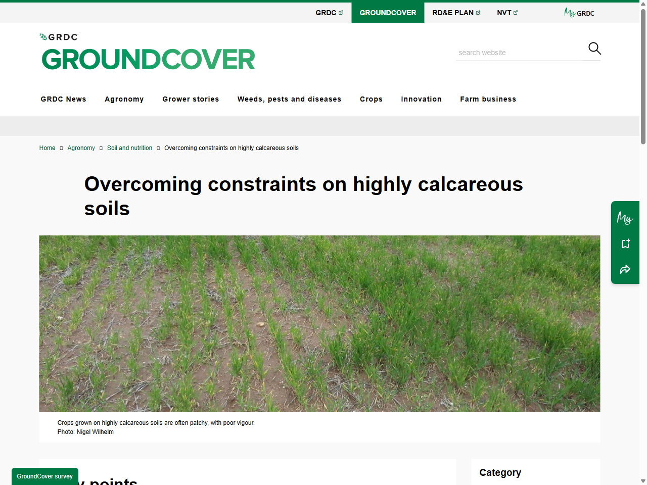 Preview of Overcoming constraints on highly calcareous soils | GroundCover - GRDC Ground Cover, accessed July 22, 2025
