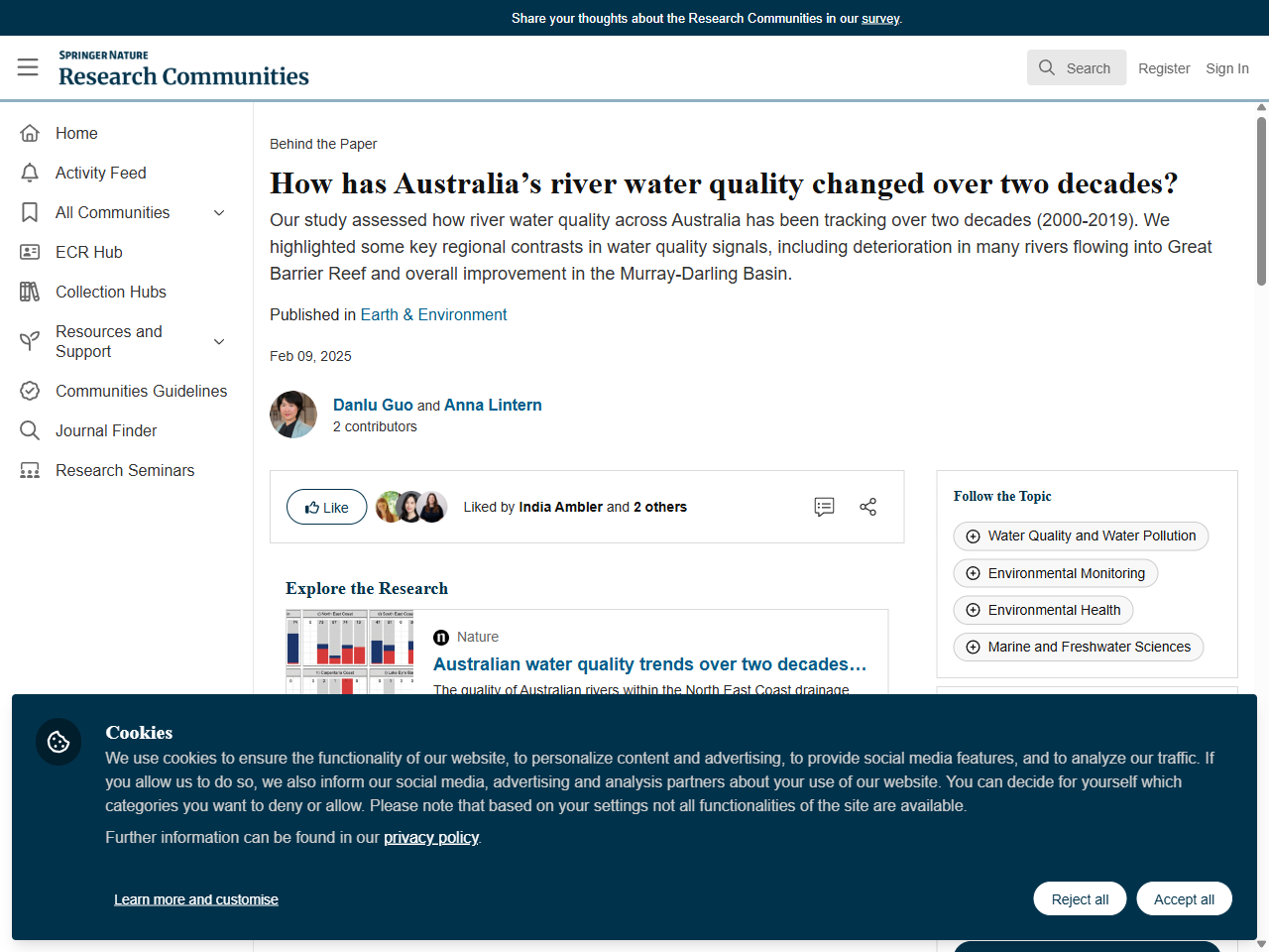 Preview of How has Australia's river water quality changed over two decades?, accessed July 30, 2025, 