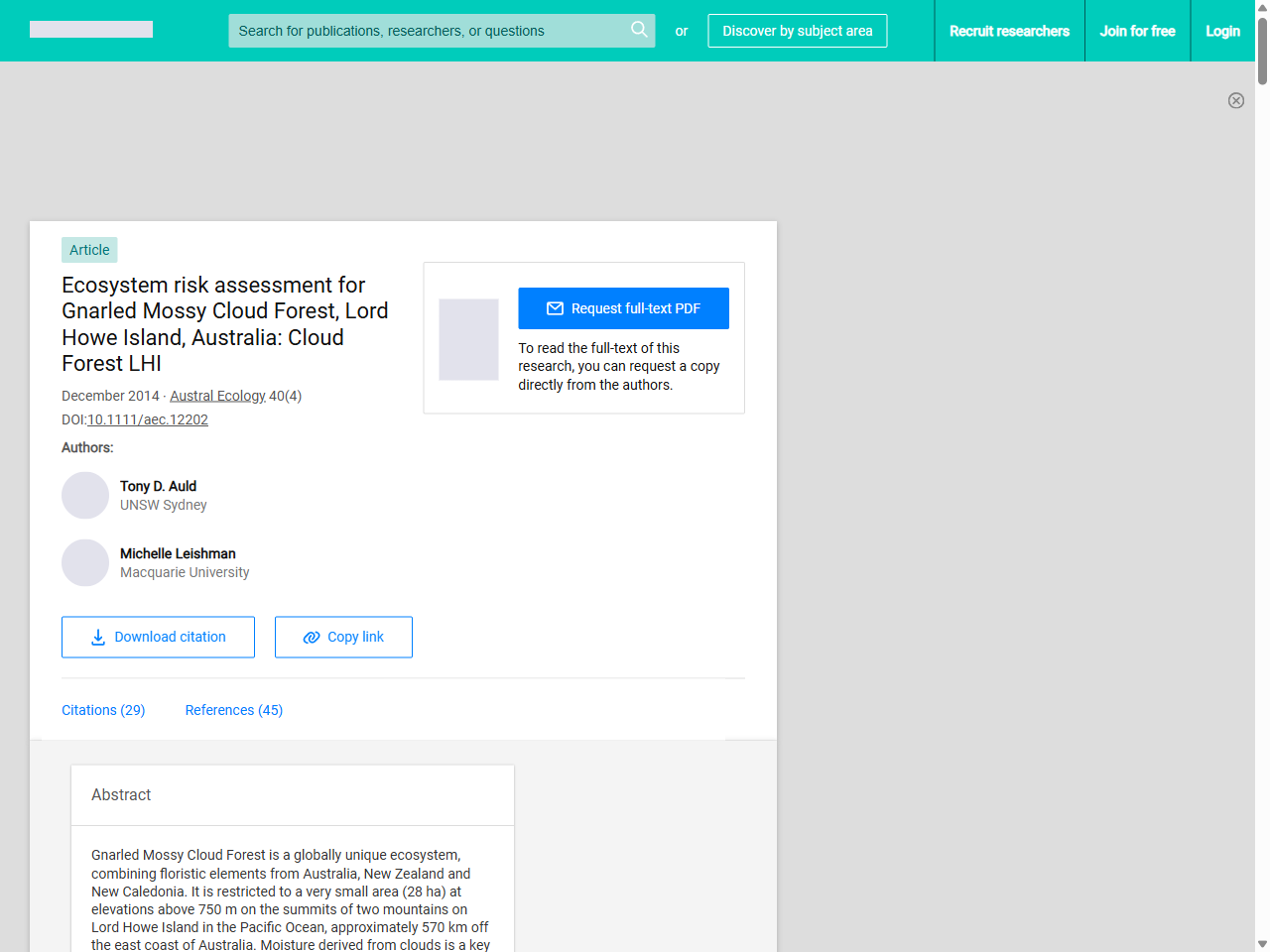 Preview of Early response of soil properties and function to riparian rainforest restoration - Lake Baroon Catchment Care Group, accessed July 18, 2025, 