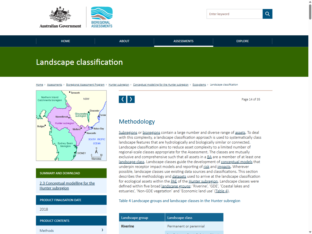 Preview of 2.3.3.1 Landscape classification - Bioregional Assessments |, accessed August 9, 2025