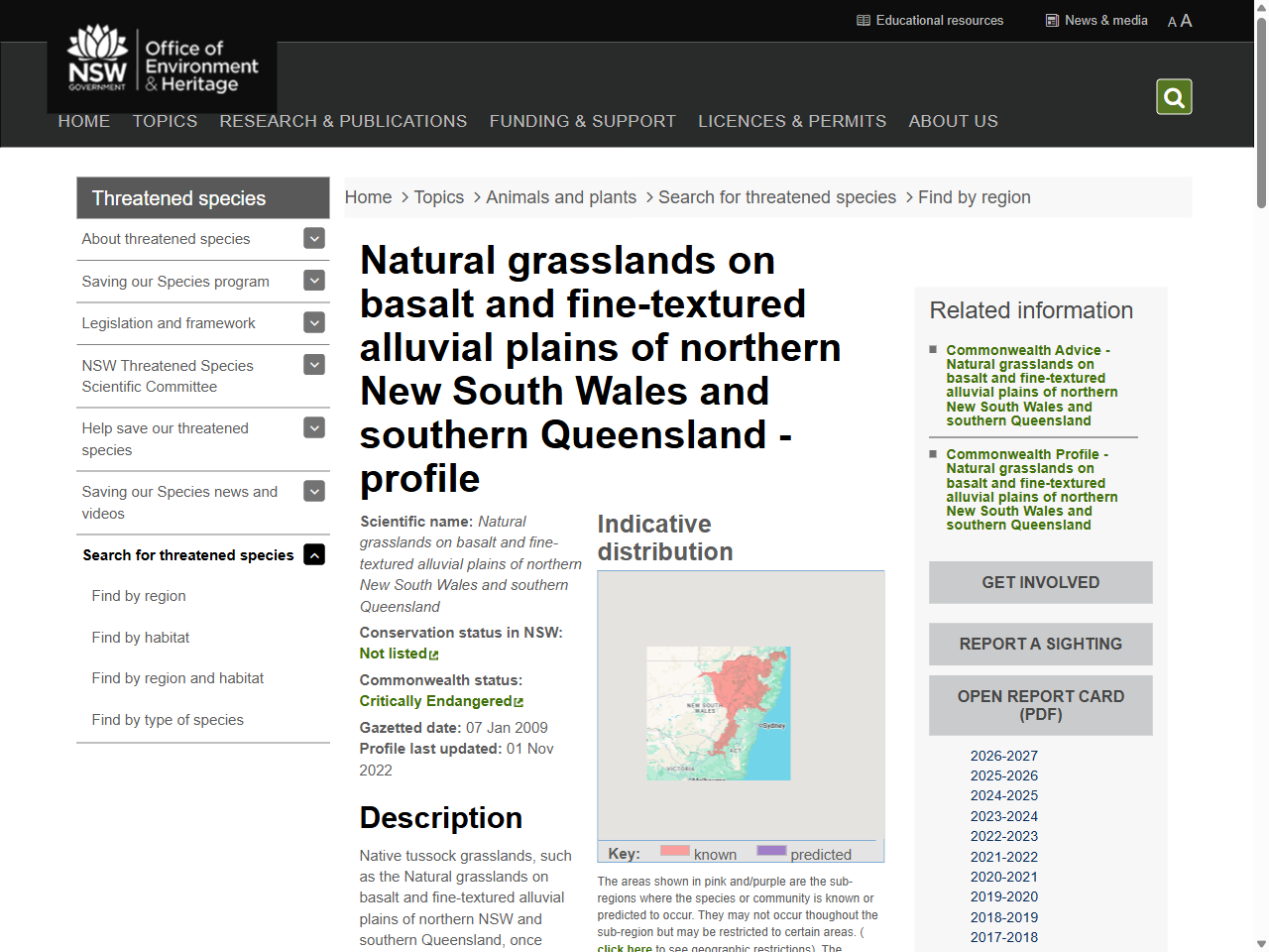 Preview of Natural grasslands on basalt and fine-textured alluvial plains of northern New South Wales and southern Queensland
