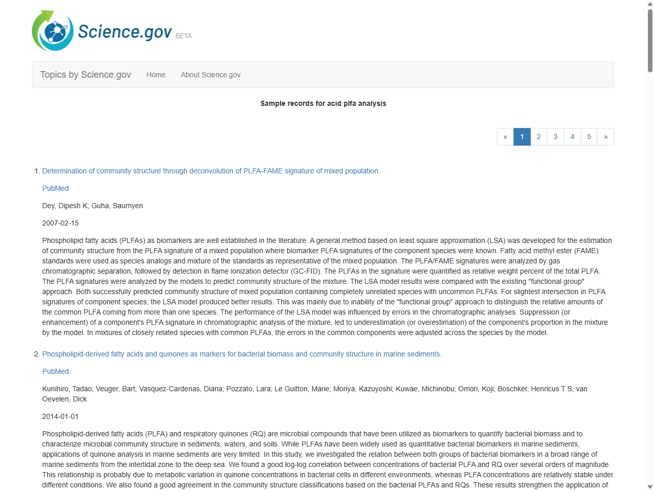 Preview of acid plfa analysis: Topics by Science.gov, accessed on June 5, 2025