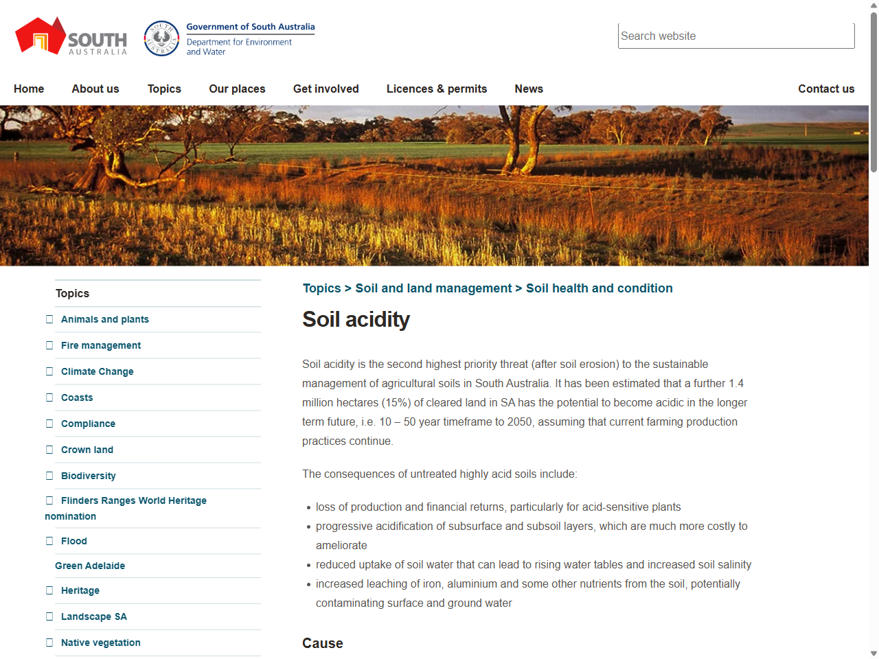 Preview of Government of South Australia, Department for Environment and Water. (n.d.). Soil Health and Condition.