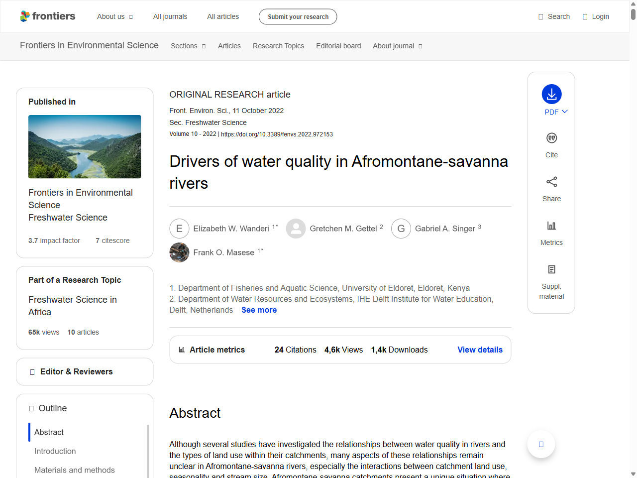 Preview of Australian and New Zealand Guidelines for Fresh and Marine Water ...