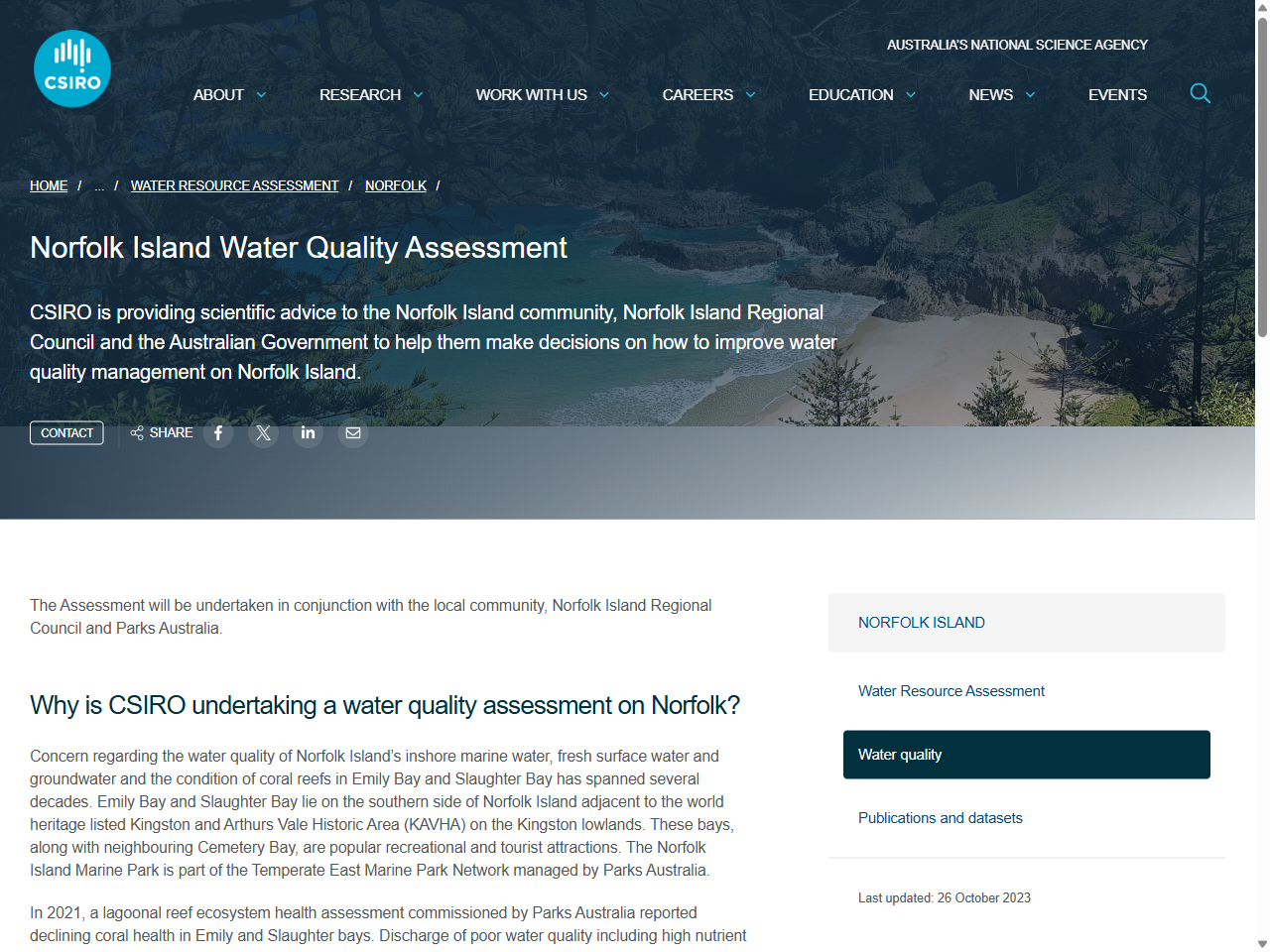 Preview of Norfolk Island Water Quality Assessment - CSIRO, accessed August 4, 2025,