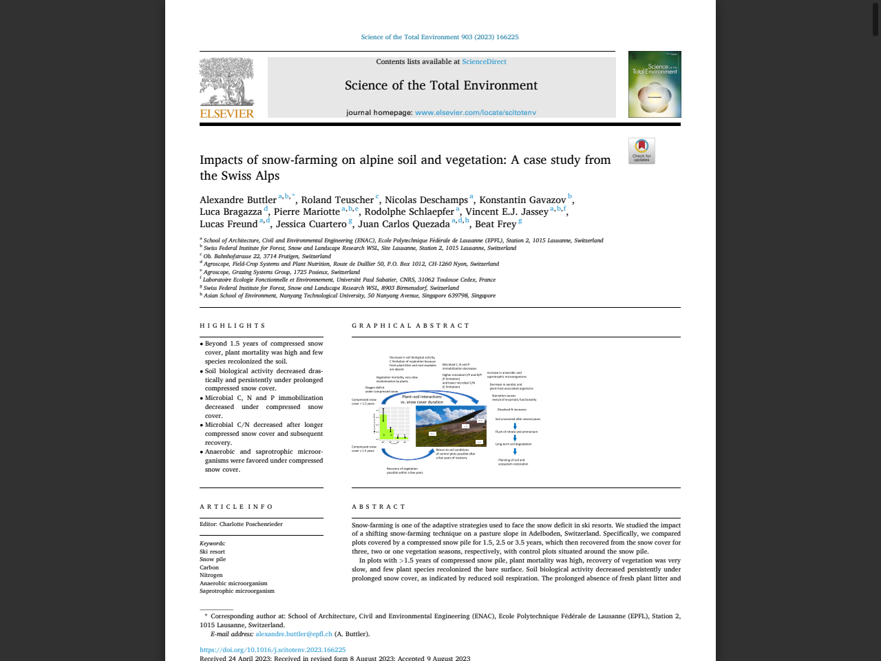 Preview of Impacts of snow-farming on alpine soil and vegetation - Infoscience, accessed on May 29, 2025,