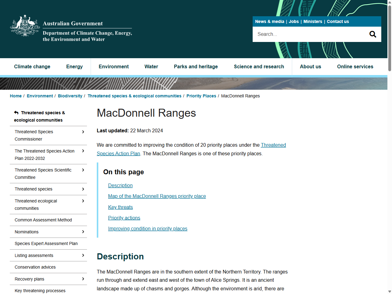Preview of MacDonnell Ranges - DCCEEW, accessed July 29, 2025,