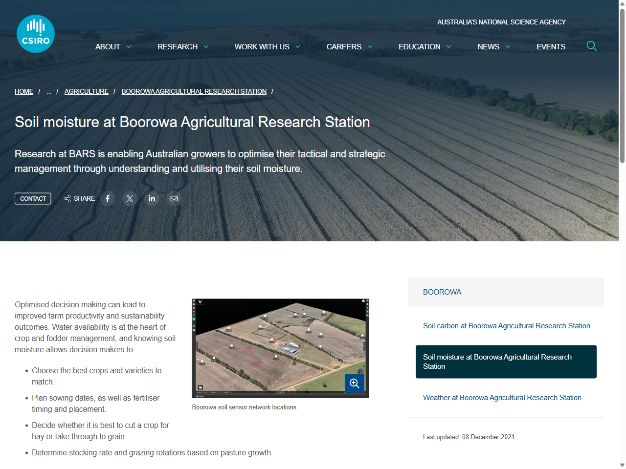 Preview of Soil moisture at Boorowa Agricultural Research Station - CSIRO