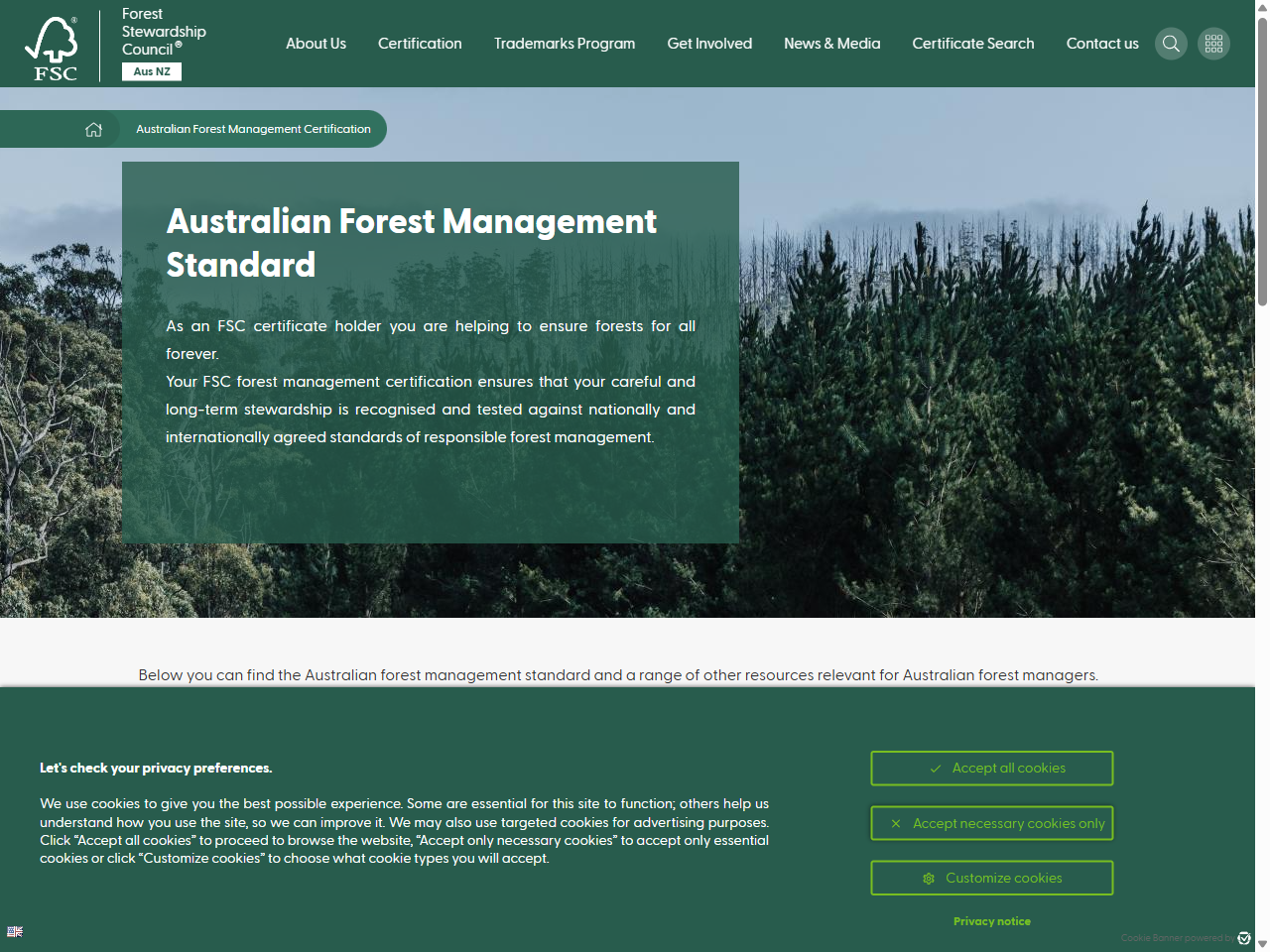 Preview of FSC ae Forest Certification | SCS Global Services, accessed July 20, 2025, 