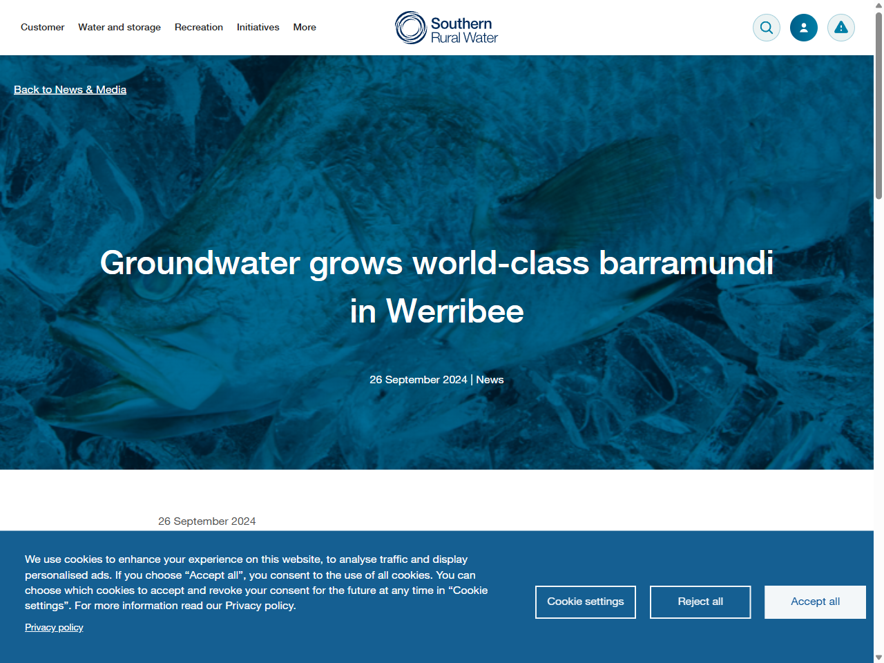 Preview of Derived Benchmark based on Functional Analogue (MainStream Aquaculture) and National Guidelines (ANZECC/ANZG)