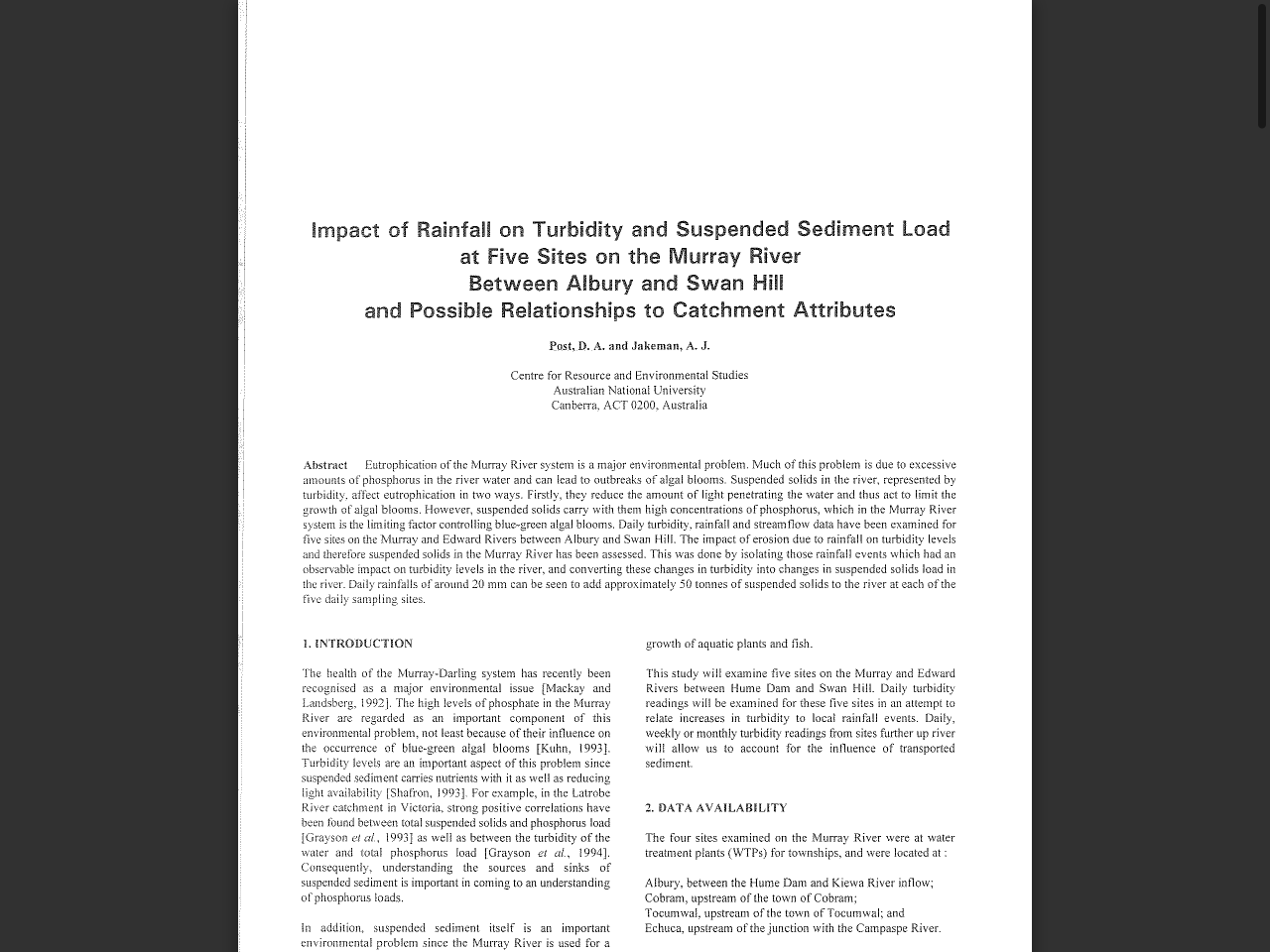 Preview of Water Quality Guidelines for the Great Barrier Reef Marine Park.