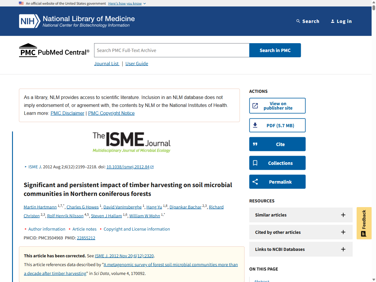 Preview of Significant and persistent impact of timber harvesting on soil ..., accessed August 9, 2025, 