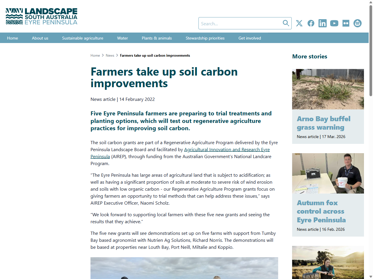 Preview of Farmers take up soil carbon improvements - Landscape SA, accessed July 22, 2025,
